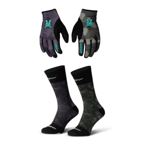 Pack Guantes y Calcetines Camuflaje Verde/Azul