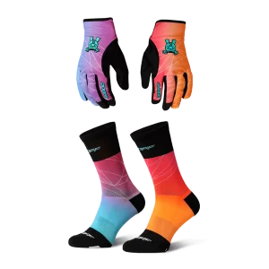 Pack Guantes y Calcetines Degree Naranja/Lila